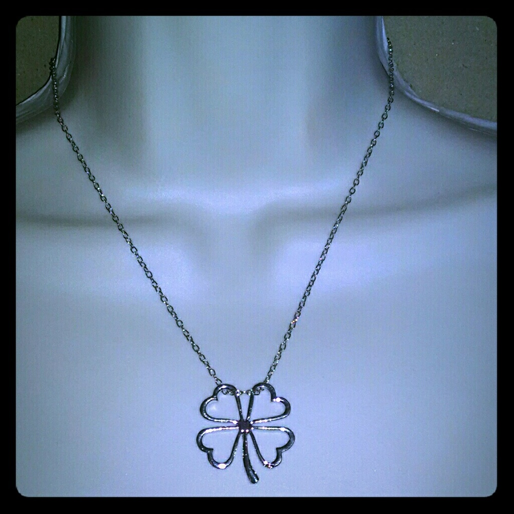 Lucky Four Leaf Clover Moonstone Pendant - 925 Sterling Silver Women's Necklace with Natural Gem main image 0